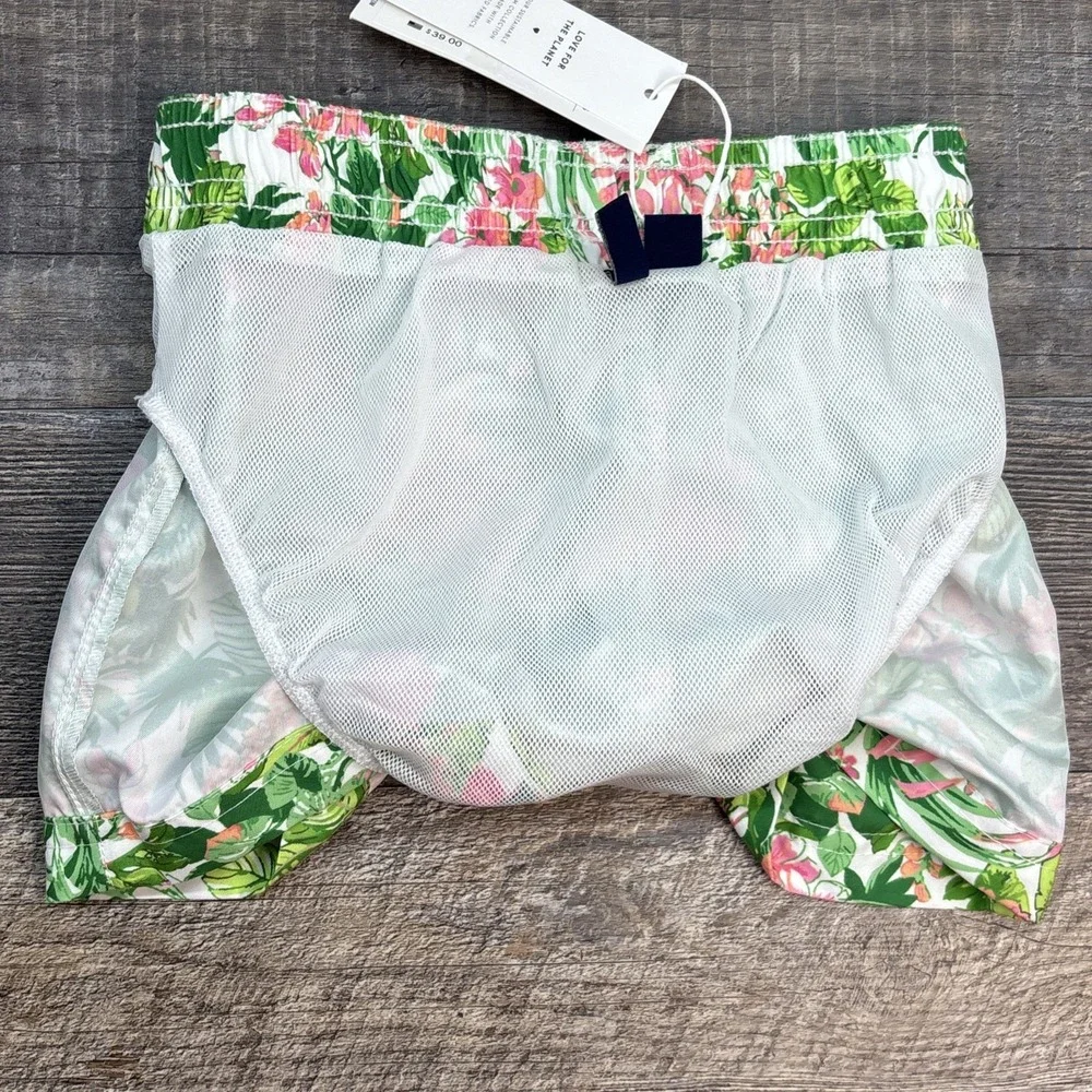 Janie and Jack Boys 18 To 24 Months Recycled Tropical‎ Floral Swim Trunk NEW